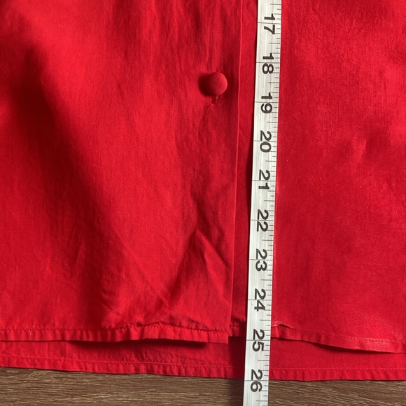 Women’s Vintage Red Peter Martin Silk Collection Medium Button Down Shirt - Picture 5 of 7